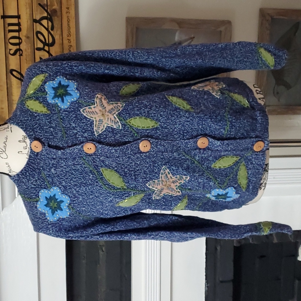 All Points patched "grandma" sweater